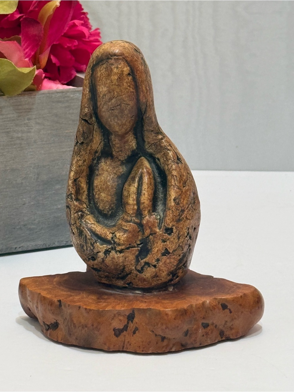 Vintage Stan Langtwait Shapes of Clay Madonna Child Mt St Helens Volcanic Ash